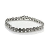 7.60 Cts. 18K White Gold Round Cut Diamond Bracelet